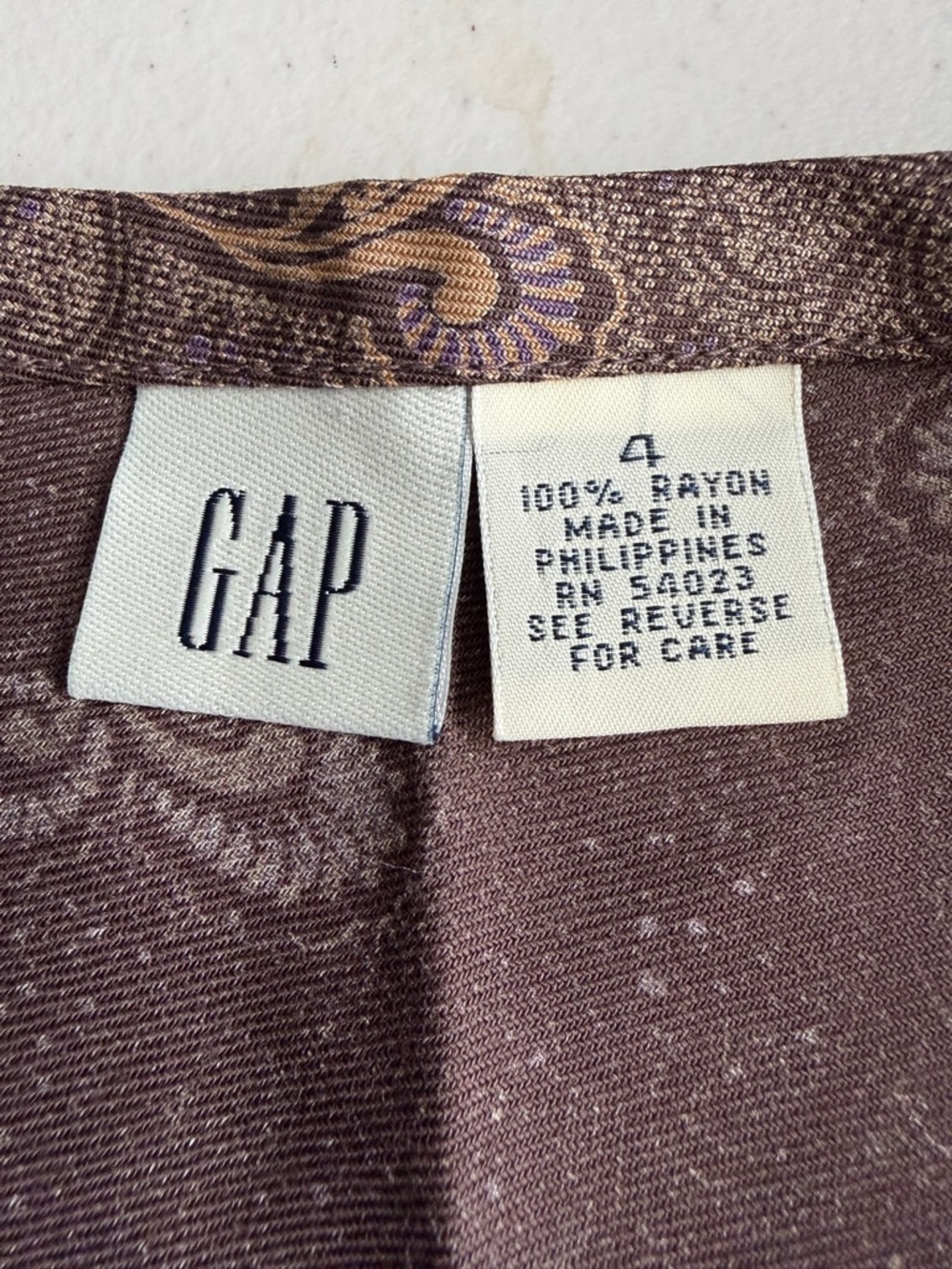 🤎💜GAP Brown Print Flowy Maxi Skirt - Picture 5 of 5